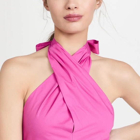 STAUD Pink Halter Crop Top - Picture 2 of 11